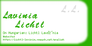 lavinia lichtl business card